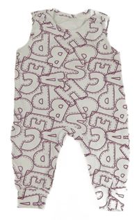 Bielo-fialové na traké tepláky s písmenky