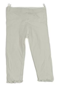 Bílé žebrované crop legíny C&A