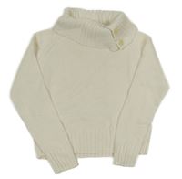 Smotanový sveter s komínovým golierom Alive