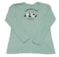 Světlezelené pyžamové triko s Pandou Page one young