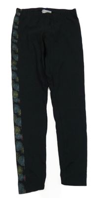 Čierne legíny s farebným pruhom Y.F.K.