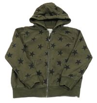 Khaki prepínaci mikina s hviezdičkami a kapucňou Next