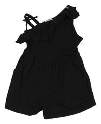 Černý kraťasový overal s volánkem Matalan