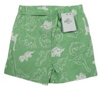 Nové - zelené kraťasy s dinosaury Primark