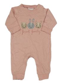 Světlerůžový overal se zvířátky H&M