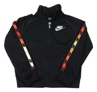 Čierna športová prepínaci mikina s logom Nike
