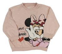 Světlerůžová mikina s Minnie Disney