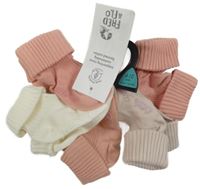 Nové - 5x růžovo-bílé ponožky F&F