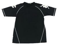 Čierne športové tričko s logom Kappa