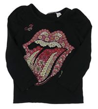 Černé hudební triko - The Rolling Stones