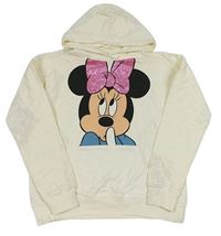 Smotanová mikina s Minnie a kapucňou zn. Disney