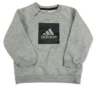 Šedá mikina s logem Adidas