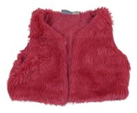 Ružová kožušinová podšitá vesta Lupilu