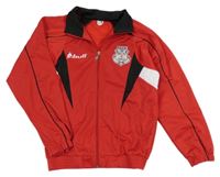 Červeno-čierno-biela prepínaci športová mikina s potlačou