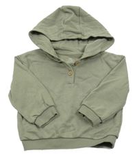 Khaki mikina s kapucňou M&S