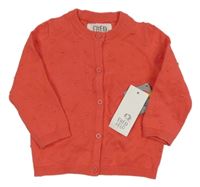 Nové - Korálový propínací svetr s 3D bambulemi F&F