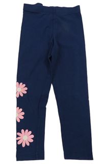 Tmavomodré legíny s kvetmi M&S