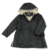 Černá nepromokavá zateplená bunda s kapucí Zara