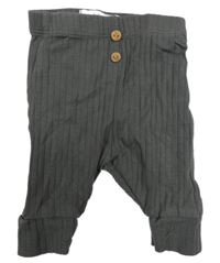 Antracitové rebrované tepláky Sinsay