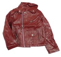 Bordó crop koženkový krivák