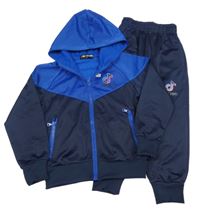 2set - Modro-tmavomodrá propínací sportovní mikina s kapucí + tepláky TikTok