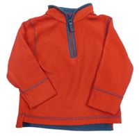 Červeno-modrá fleecová mikina M&S