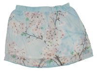 Svetlomodrá kvetovaná šifónová sukňa Original Marines