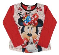 Nové - Červeno-biele tričko s Minnie Disney