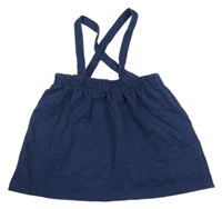 Tmavomodrá tepláková na traká sukňa H&M