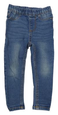 Modré skinny džegíny