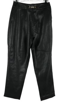 Dámské černé koženkové kalhoty River Island