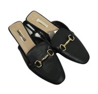 Nové - Dámské černé koženkové pantofle Primark vel. 38