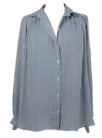 Dámska tmavomodro-biela prúžkovaná blúzka H&M