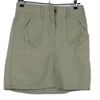 Dámska béžová plátenná sukňa H&M