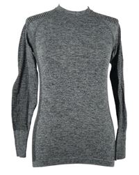 Dámske sivo-čierne melírované športové funkčné tričko