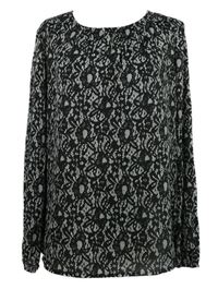 Dámska čierno-biela vzorovaná blúzka Esprit