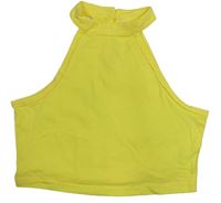 Žltý crop top Shein