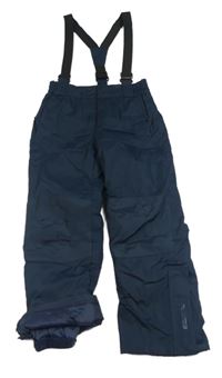 Tmavomodré šusťákové funčkní oteplovačky s kšandami Mountain Warehouse