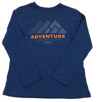 Tmavomodré triko s potiskem Primark