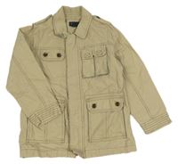 Béžová plátenná jarná bunda