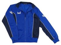 Modro-tmavomodrá športová prepínaci mikina s výšivkou