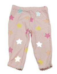 Svetloružové capri legíny s hviezdami TU