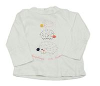 Biele tričko s ježkami C&A