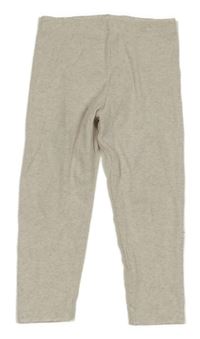 Smetanovo-růžové melírované žebrované legíny F&F