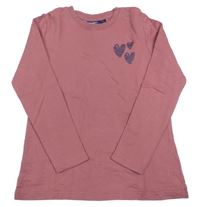 Vínová mikina so srdiečkami Lupilu