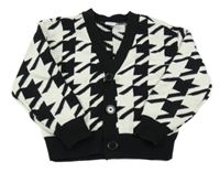 Čierno-biely vzorovaný prepínaci crop sveter Page one young