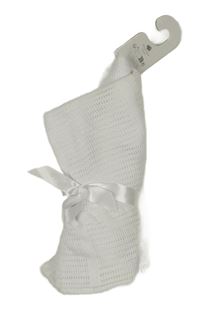 Nové - bílá pletená deka Primark