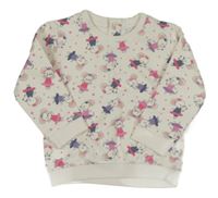 Biela mikina s myškami a hviezdičkami Orsolino