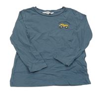 Tmavomodré triko s autem H&M