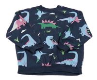 Tmavomodrá mikina s dinosaurami